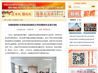 【中国高校之窗】安徽省教育厅专家组对yl23455永利官网体育教育专业进行评估